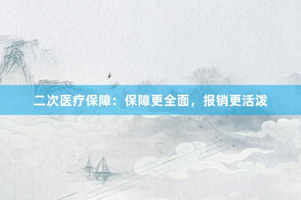 二次医疗保障：保障更全面，报销更活泼